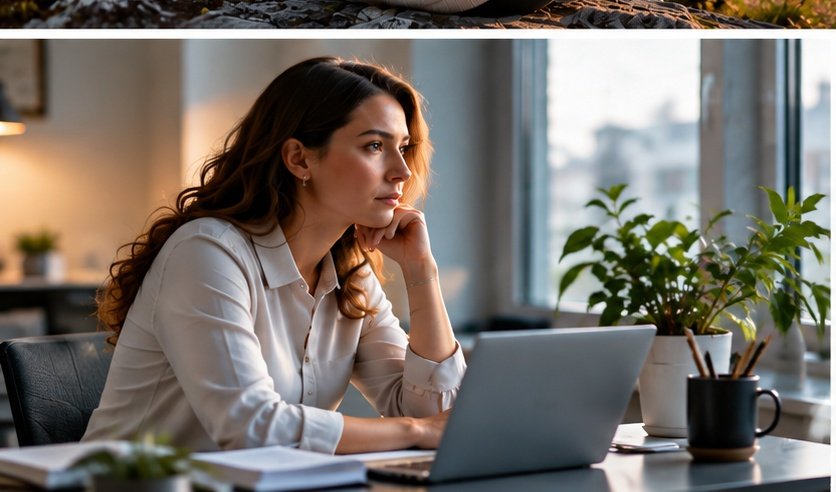 Femme au bureau